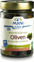 Artikelbild: MANI Grüne & Kalamata Oliven al naturale, entkernt