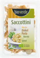 Artikelbild: Frische Dinkel Saccottini mit Burrata und Spinat