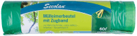 Artikelbild: Secolan Mülleimerbeutel mit Zugband 60 Liter, 15 Stück ,30 µ, grün