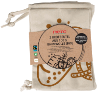 Artikelbild: 2er-Pack memo Bio-Brotbeutel 35 x 40 cm