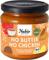 Artikelbild: Nabio Fertiggericht No Butter No Chicken mit Reis und vegan Chicken Chunks