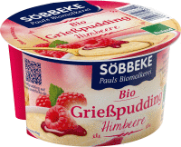 Bio Grie�pudding mit Himbeere