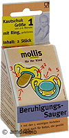 Kautschuk-Schnuller Gr. 1 mit Ring
