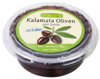 Oliven Kalamata violett, mit Stein in Lake