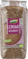 Leinsaat geschrotet