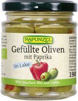 Artikelbild: Oliven grün, gefüllt mit Paprika in Lake