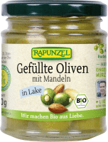 Artikelbild: Oliven grün, gefüllt mit Mandeln in Lake