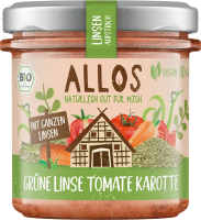Linsen-Aufstrich Grüne Linse Tomate Karotte