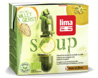 Zucchinicr�mesuppe mit Basilikum und Hirse