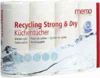 memo K�chenrollen �Recycling Strong & Dry� Pack mit 4 Rollen
