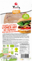 Artikelbild: Veganer Bio-Aufschnitt  Lyoner Art mit Paprika