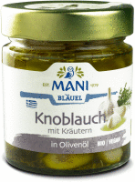 Artikelbild: MANI Knoblauch in Olivenöl mit Kräutern, bio