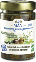 Artikelbild: MANI Grüne & Kalamata Oliven al naturale, Kräuter